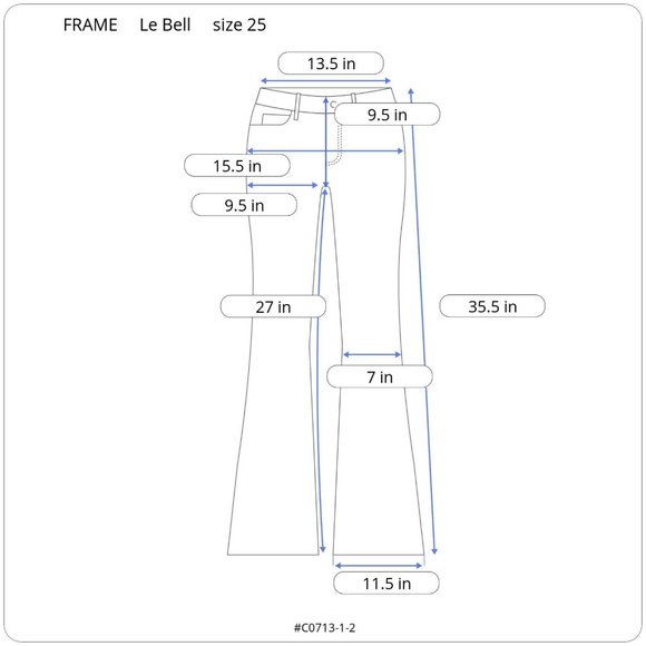 FRAME Worn  Twice  Denim  Le Bell  black jeans‎ Women size 25 - Picture 10 of 10